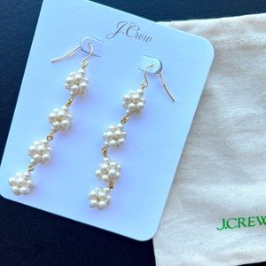 J.Crew cluster pearl drop earrings
